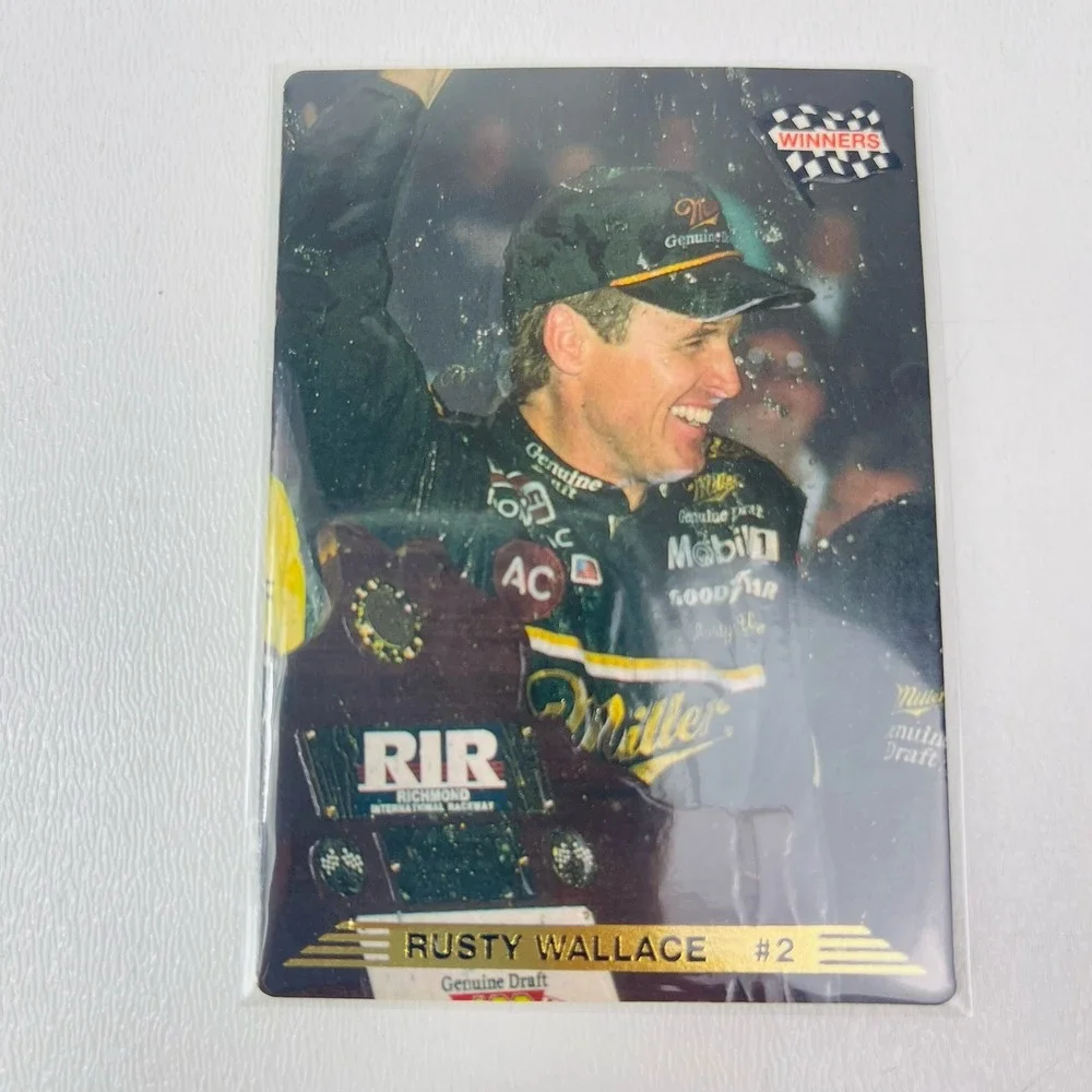 1993‎ 6 Action Packed Race Card Rusty Wallace Miller Genuine Draft at RiR